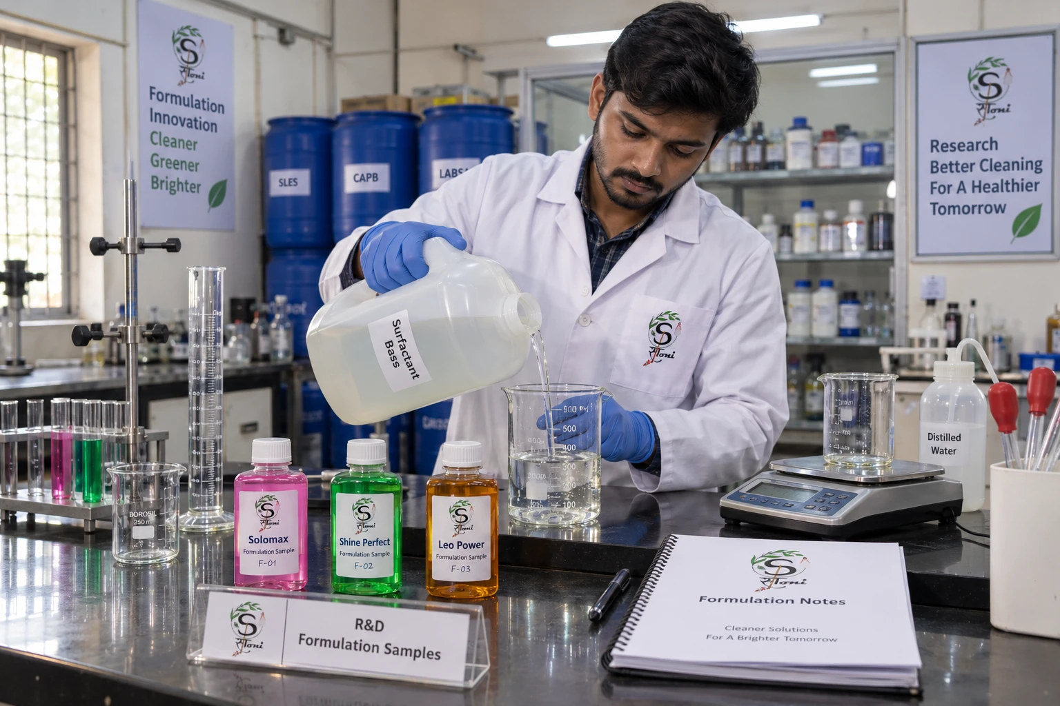 Research & Development stage at Saloni Cleaning Products