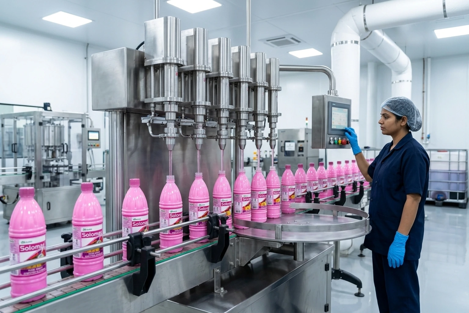 Filling Process stage at Saloni Cleaning Products