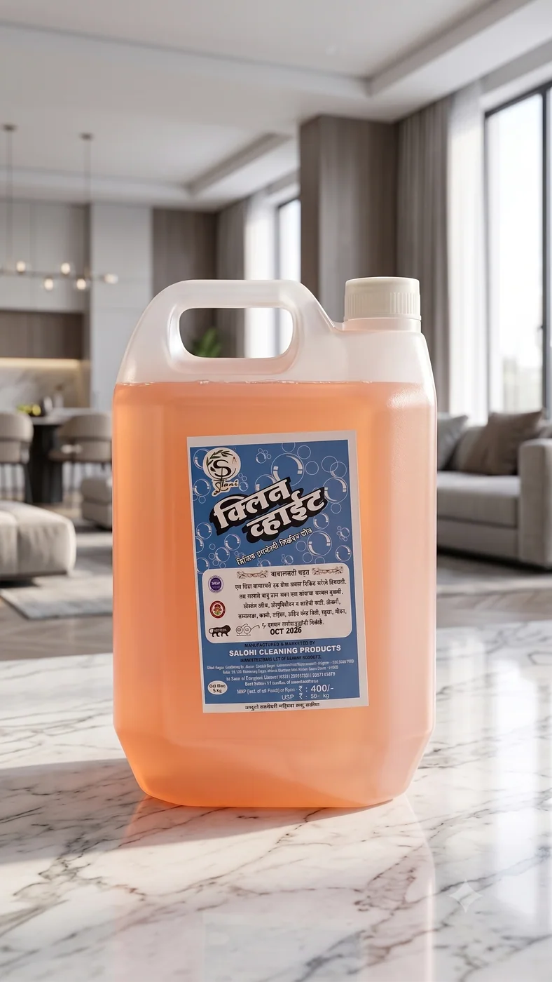 Saloni Clean White Liquid Soap transparent bottle image