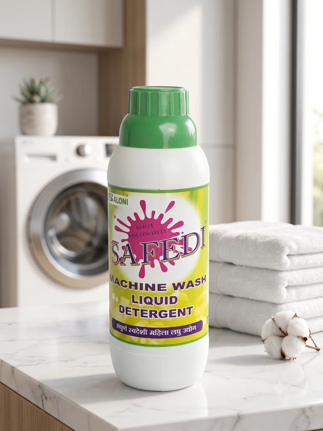 Saloni Safedi Liquid Detergent transparent bottle image