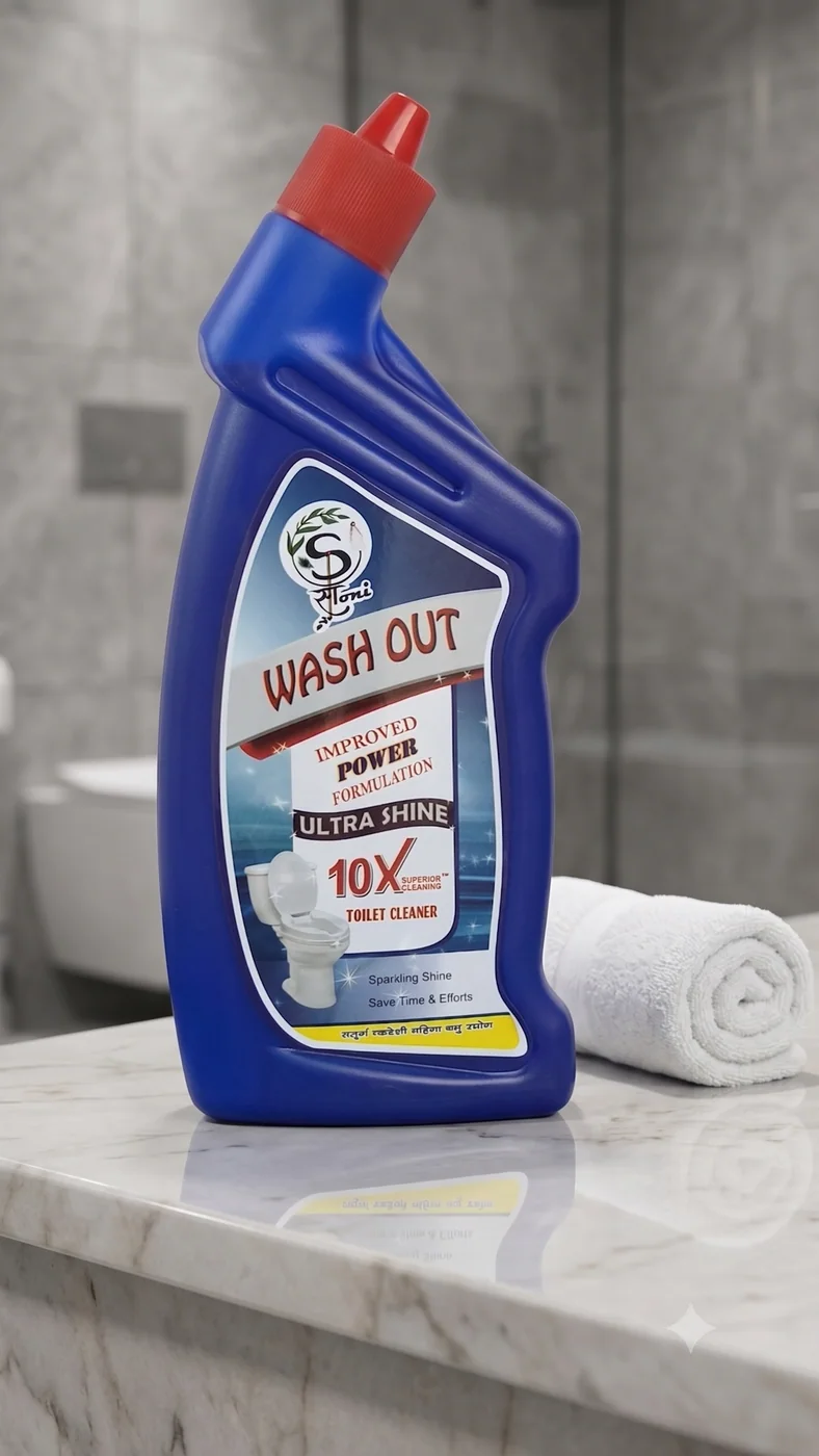 Saloni Wash-Out Toilet Cleaner transparent bottle image